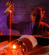 Dr. John D. Rather demonstrating STARLAB model.